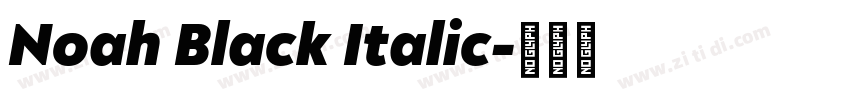 Noah Black Italic字体转换